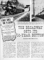 "Broadway Gets Its 50-Year Button," Page 6, 1952